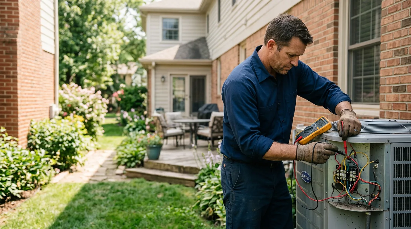 HVAC technician working near Bayport, MN